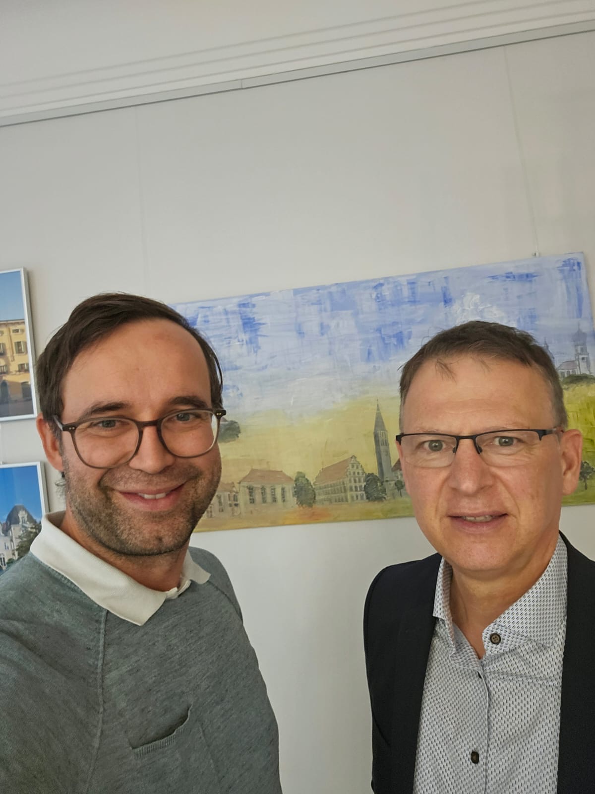 Treffen mit Ichenhausens Bürgermeister Robert Strobel.